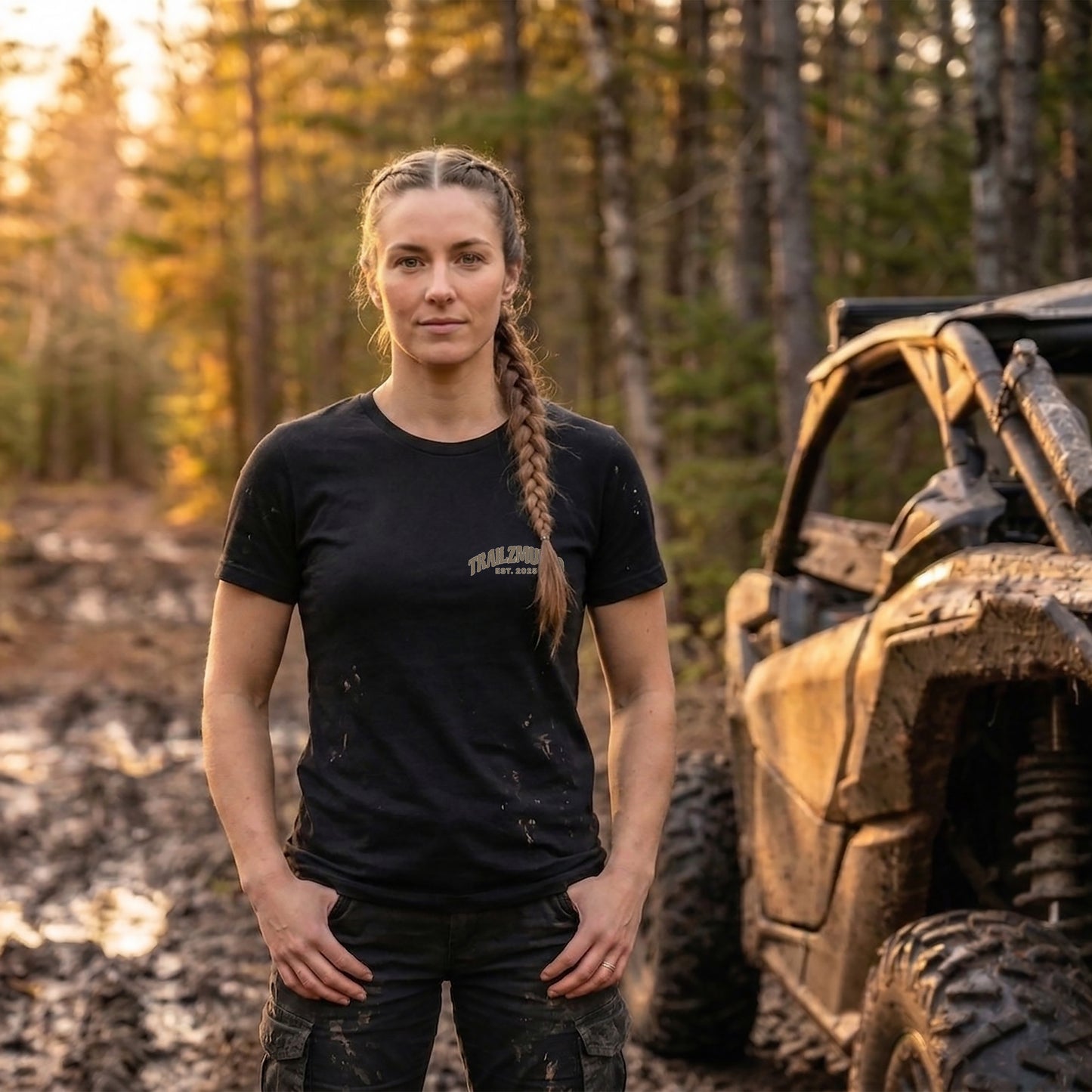 The Mud Looks Better On Me T-Shirt – Women's SXS & UTV Rider Gift – Off Road Trail Life Tee – Heavyweight Cotton Shirt